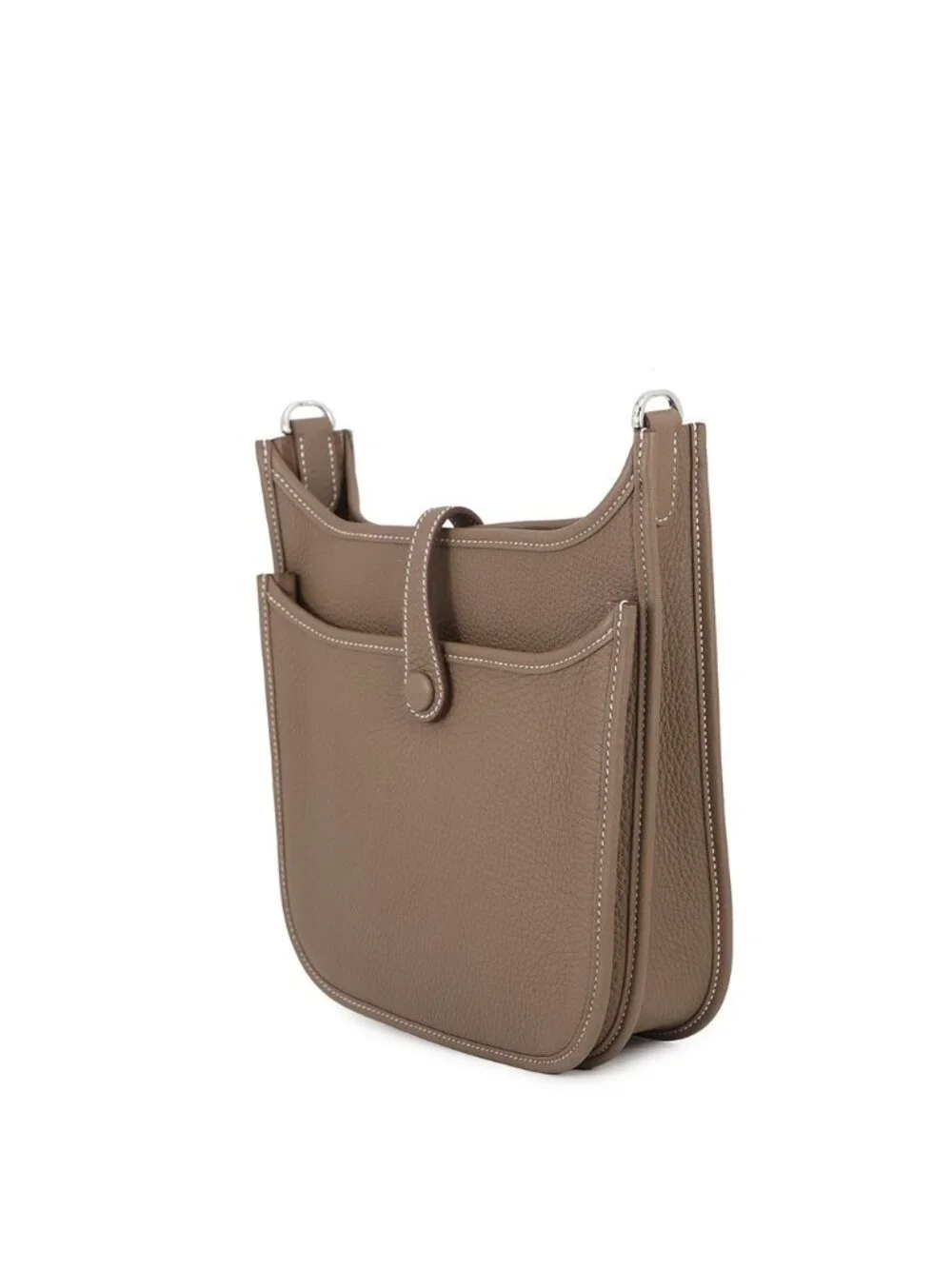 Hermes Shoulder Bag Evelyne 3 23 Etoupe Silver Taurillon Clemence